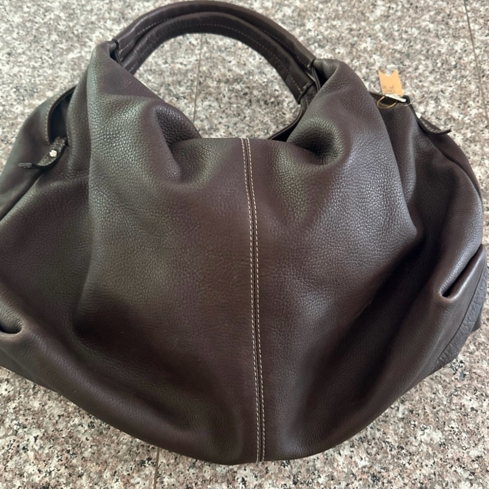 Brown hobo leather Furla bag